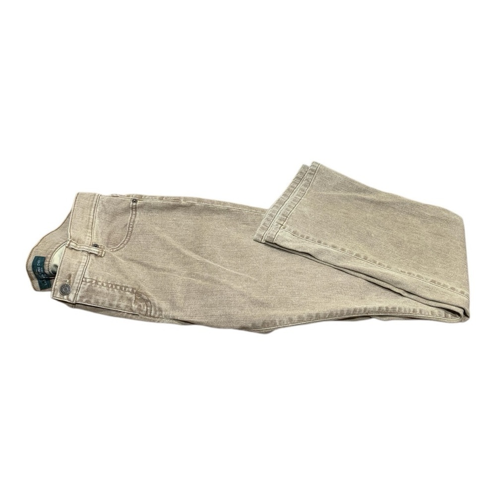 Women’s LRL Lauren Jean Co. Tan Hi Rise Straight Leg Jeans Sz 10